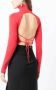 Rokh Top met open rug Rood - Thumbnail 4