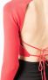 Rokh Top met open rug Rood - Thumbnail 5
