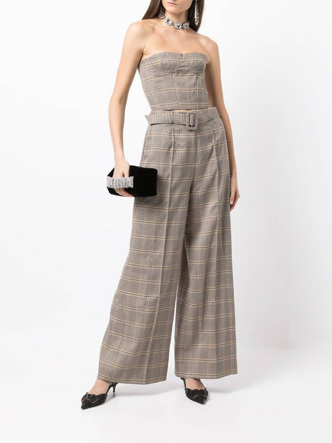 Rokh Taille met pied-de-poule print Bruin