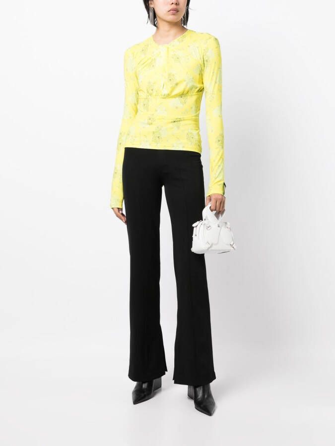 Rokh Top met gedraaid detail Geel