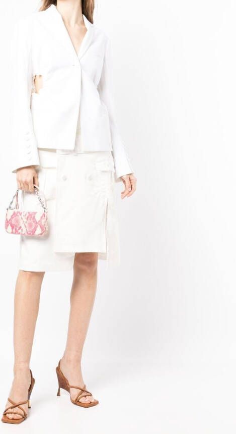 Rokh Uitgesneden blazer Wit