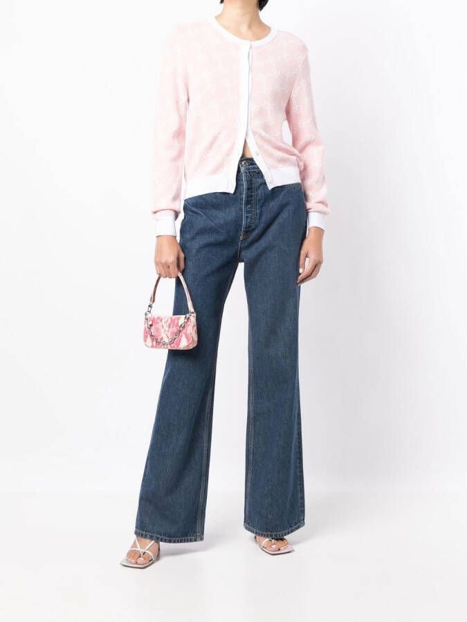 Rokh Vest met monogramprint Roze