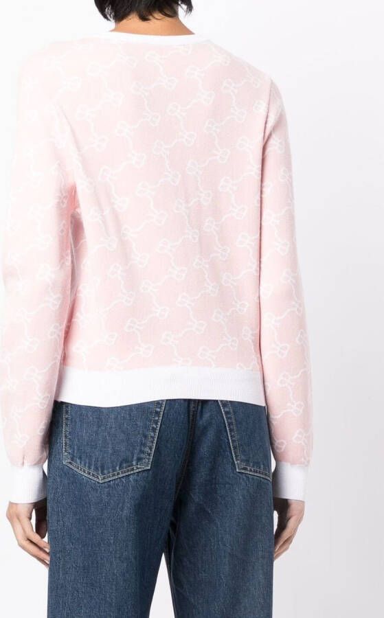 Rokh Vest met monogramprint Roze