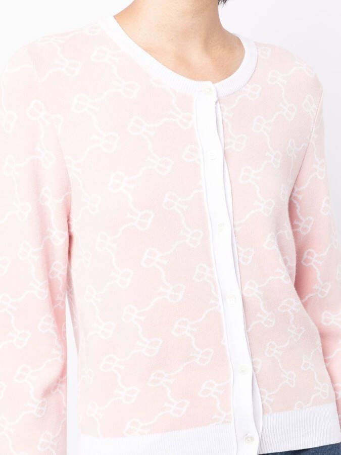Rokh Vest met monogramprint Roze