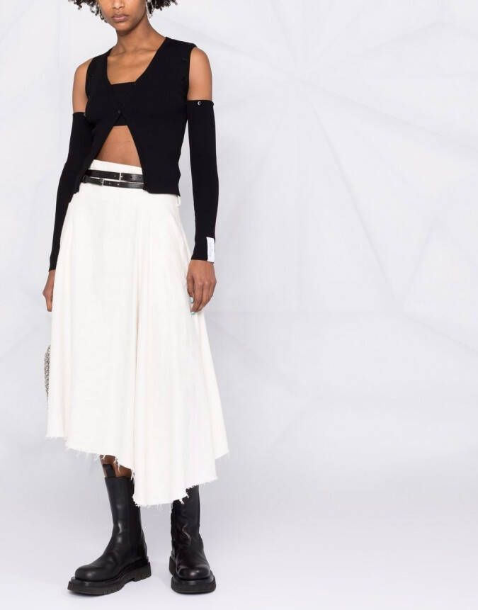 Rokh Vest met uitgesneden detail Zwart