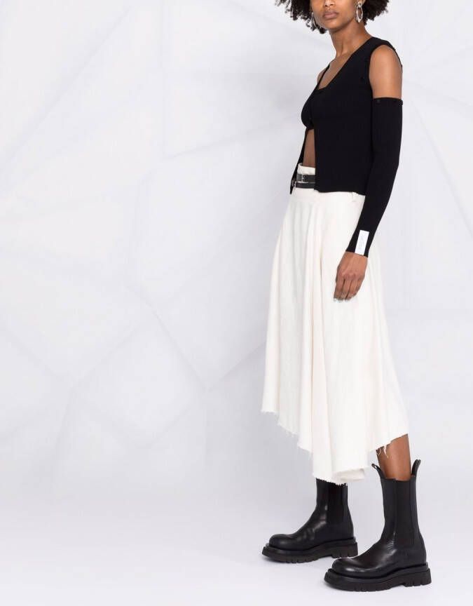 Rokh Vest met uitgesneden detail Zwart