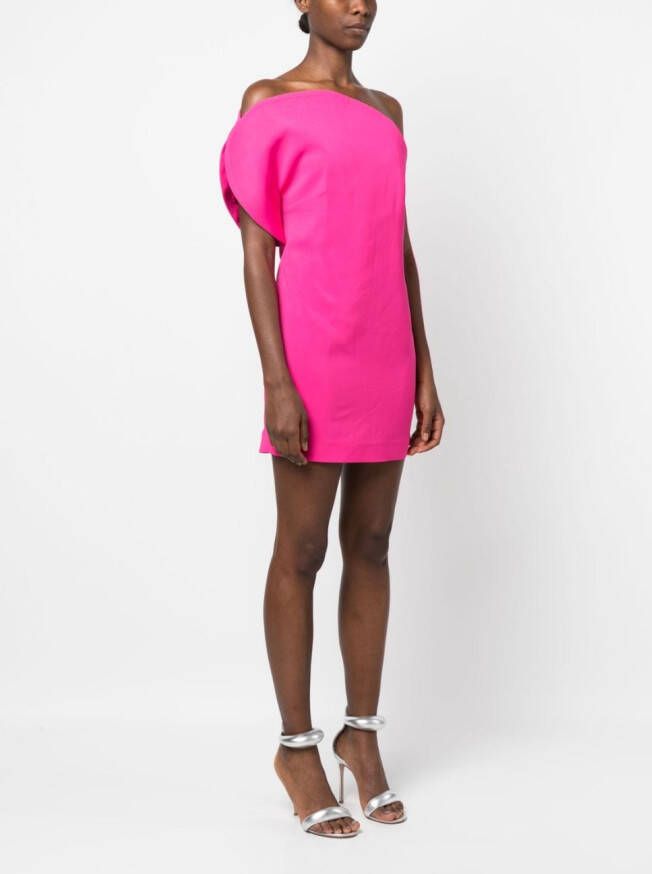 Roland Mouret Asymmetrische mini-jurk Roze
