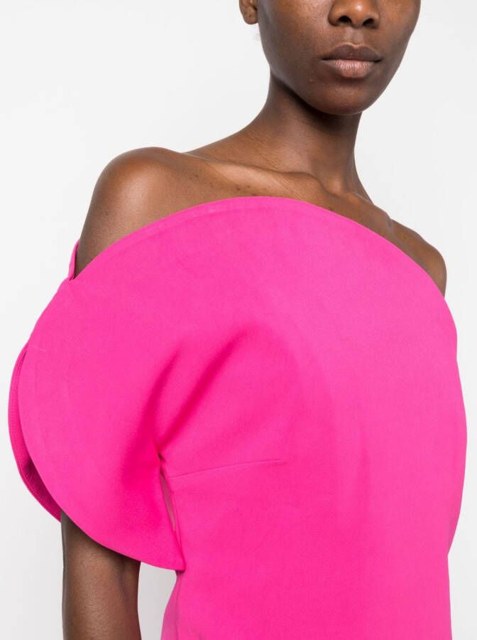 Roland Mouret Asymmetrische mini-jurk Roze