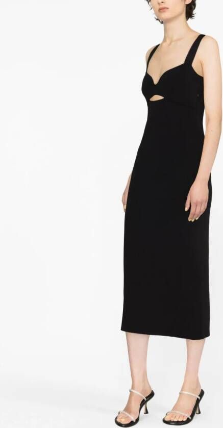 Roland Mouret Uitgesneden midi-jurk Zwart