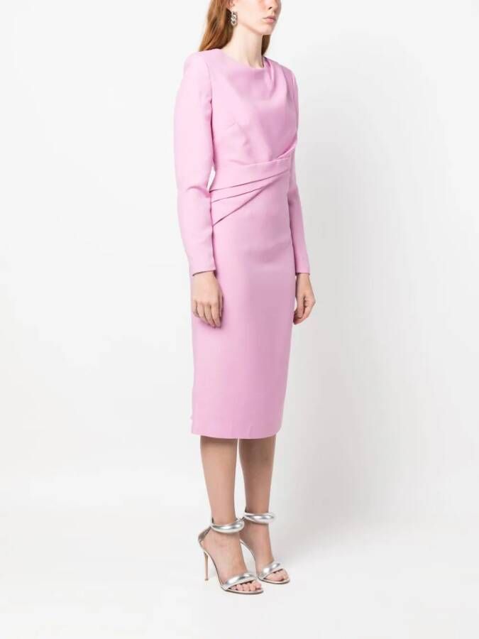 Roland Mouret Gedrapeerde midi-jurk Paars
