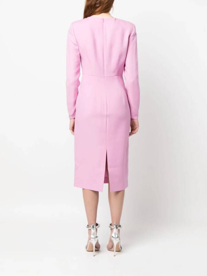 Roland Mouret Gedrapeerde midi-jurk Paars