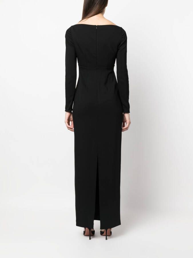 Roland Mouret Maxi-jurk met lange mouwen Zwart