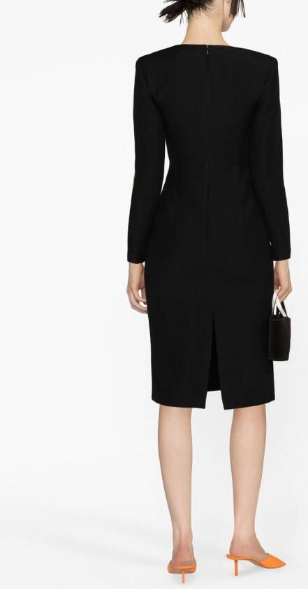 Roland Mouret Midi-jurk met sweetheart hals Zwart