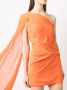 Roland Mouret Gedrapeerde jurk Oranje - Thumbnail 5