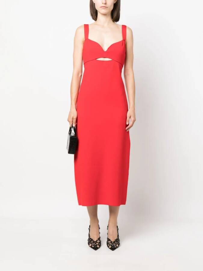Roland Mouret sleeveless cut-out midi dress Rood