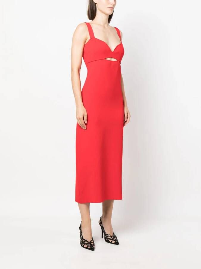 Roland Mouret sleeveless cut-out midi dress Rood