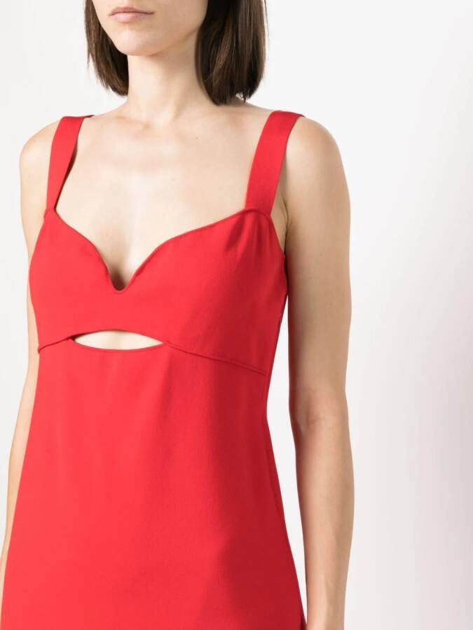 Roland Mouret sleeveless cut-out midi dress Rood