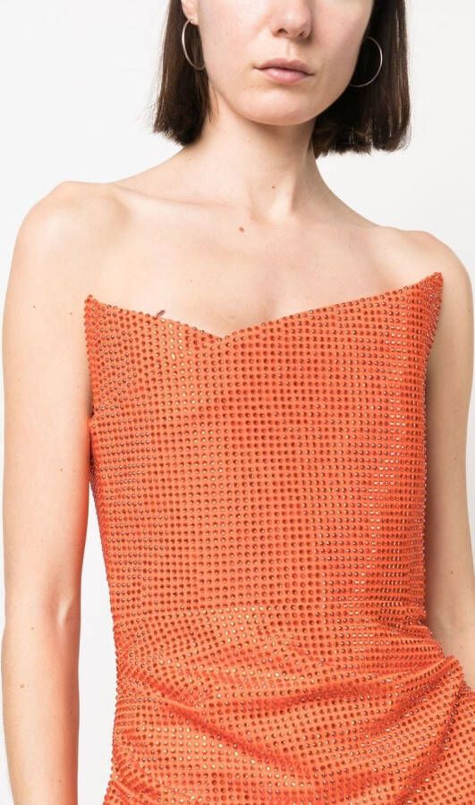 Roland Mouret Mini-jurk met studs Oranje