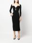 Roland Mouret Maxi-jurk met V-hals Zwart - Thumbnail 2