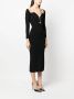 Roland Mouret Maxi-jurk met V-hals Zwart - Thumbnail 3