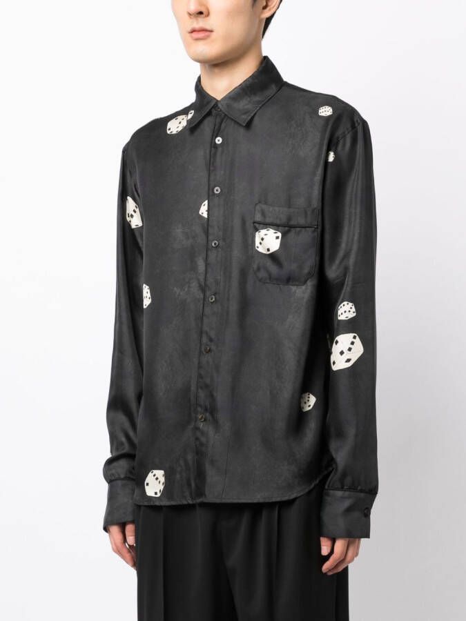 ROMEO HUNTE Satijnen blouse Zwart