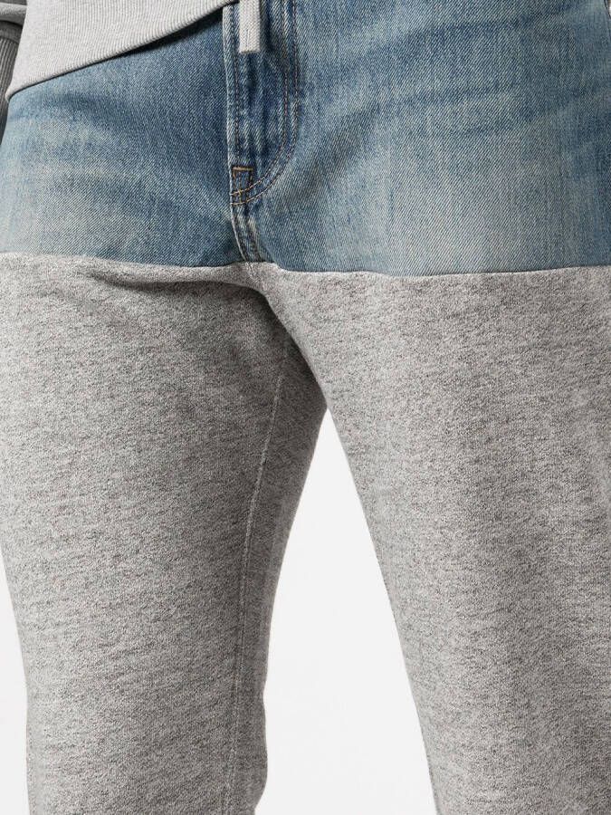 ROMEO HUNTE Broek met denim vlakken Grijs