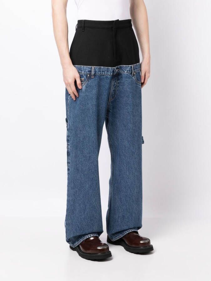 ROMEO HUNTE Hybrid Sag jeans met wijde pijpen Zwart
