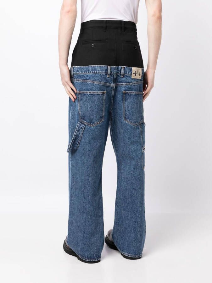 ROMEO HUNTE Hybrid Sag jeans met wijde pijpen Zwart