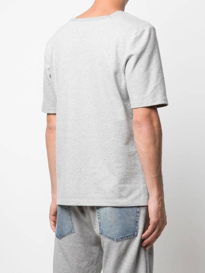 ROMEO HUNTE T-shirt met vierkante hals Grijs
