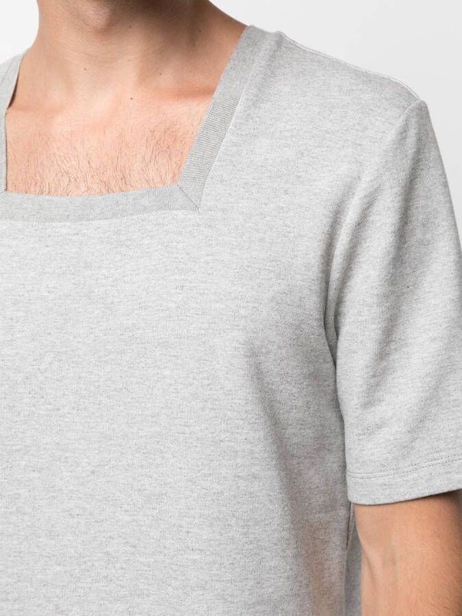 ROMEO HUNTE T-shirt met vierkante hals Grijs