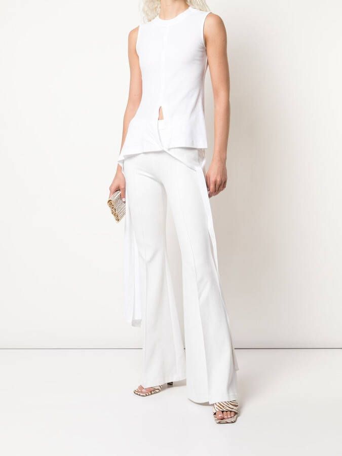 Rosetta Getty Flared pantalon Wit