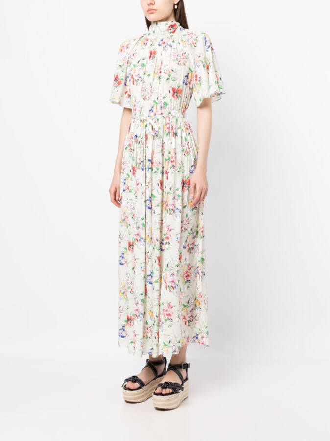 Rosetta Getty Maxi-jurk met bloemenprint Wit