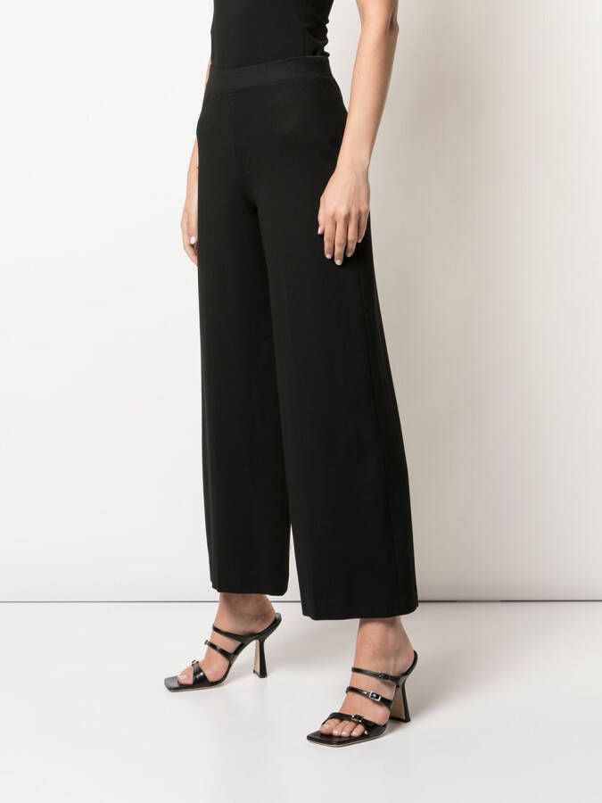 Rosetta Getty Pull-on cropped rechte broek Zwart