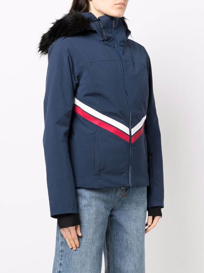 Rossignol Ski-jack met afwerking van imitatiebont Blauw