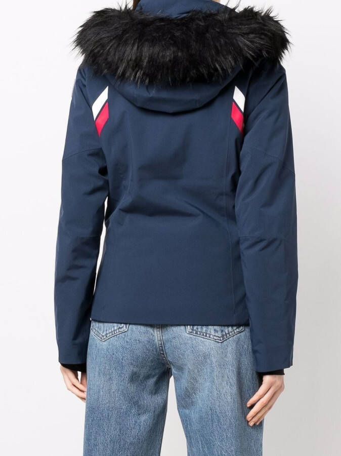 Rossignol Ski-jack met afwerking van imitatiebont Blauw