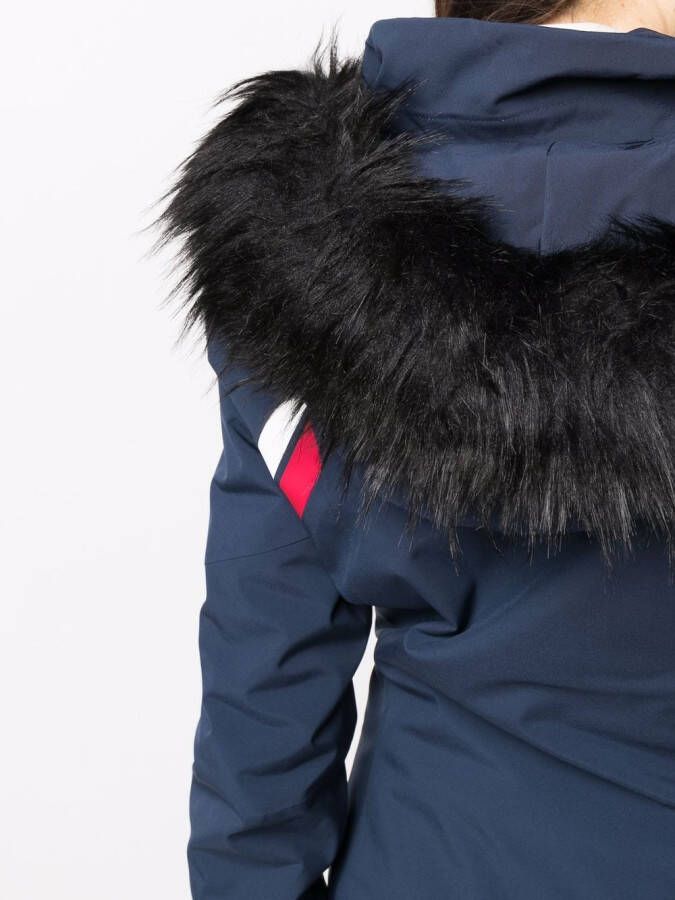 Rossignol Ski-jack met afwerking van imitatiebont Blauw