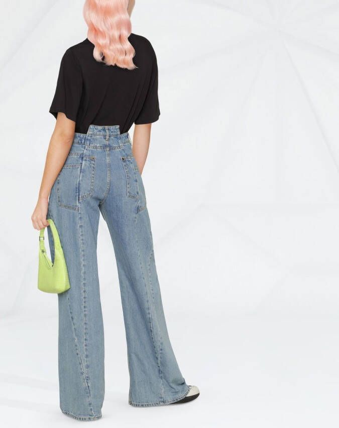 ROTATE BIRGER CHRISTENSEN Aster T-shirt met logo Zwart