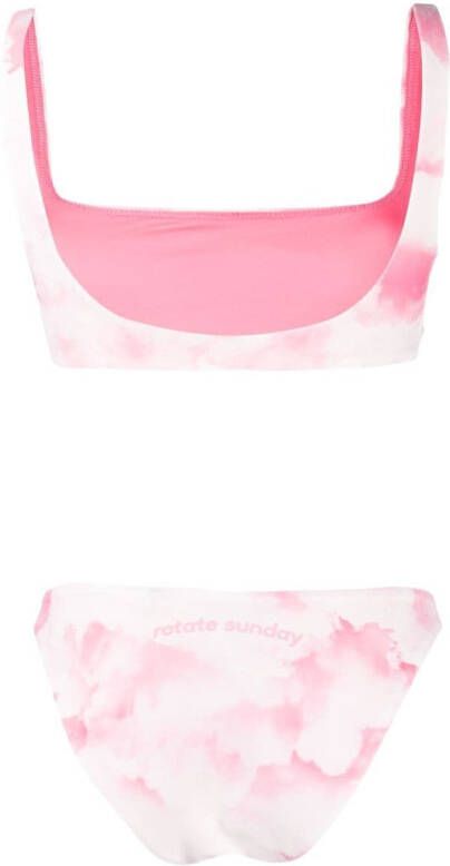 ROTATE BIRGER CHRISTENSEN Bikini met tie-dye print Roze