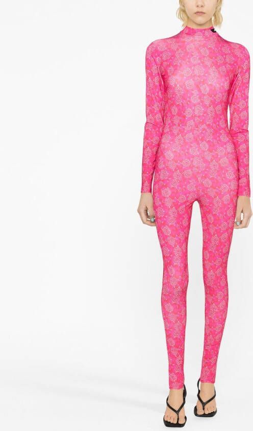 ROTATE Jumpsuit met bloemenprint Roze