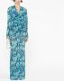 ROTATE Maxi-jurk met bloemenprint Blauw - Thumbnail 2