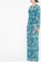 ROTATE Maxi-jurk met bloemenprint Blauw - Thumbnail 3