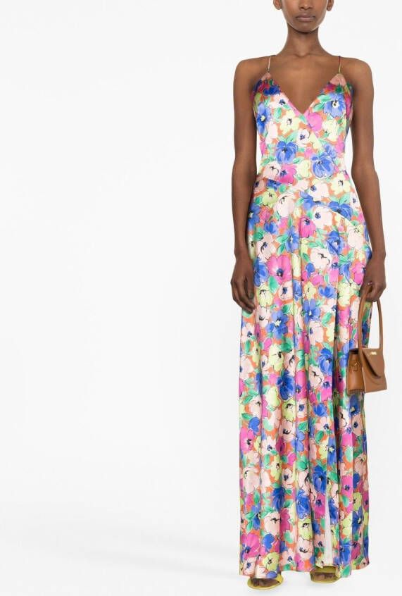 ROTATE BIRGER CHRISTENSEN Maxi-jurk met bloemenprint Groen