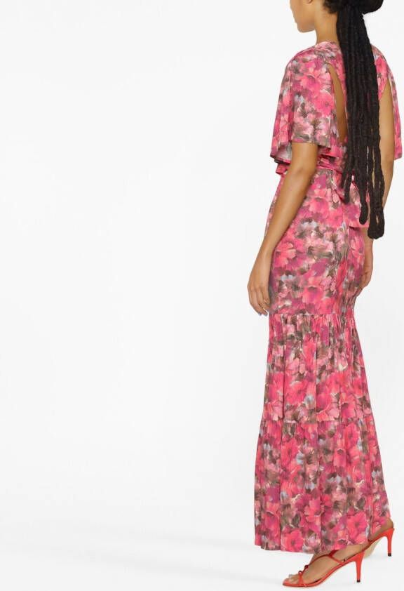 ROTATE BIRGER CHRISTENSEN Jurk met bloemenprint Roze