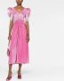 ROTATE BIRGER CHRISTENSEN Midi-jurk met pofmouwen Roze - Thumbnail 2