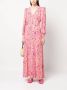 ROTATE BIRGER CHRISTENSEN Maxi-jurk met bloemjacquard Roze - Thumbnail 2