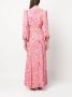 ROTATE BIRGER CHRISTENSEN Maxi-jurk met bloemjacquard Roze - Thumbnail 4