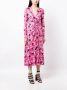 ROTATE BIRGER CHRISTENSEN Midi-jurk met bloemenprint Roze - Thumbnail 3