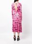 ROTATE BIRGER CHRISTENSEN Midi-jurk met bloemenprint Roze - Thumbnail 4