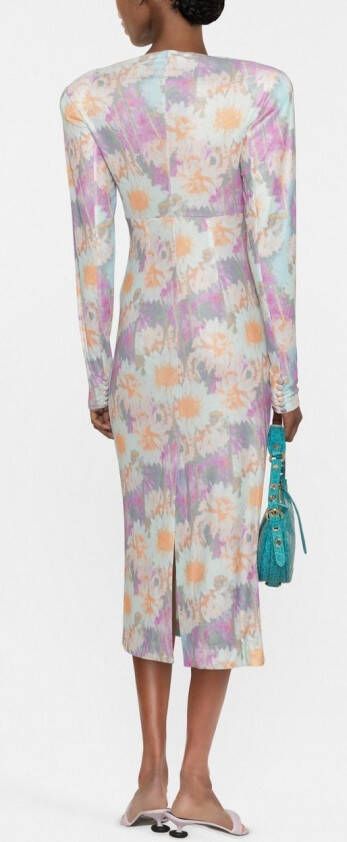 ROTATE BIRGER CHRISTENSEN Midi-jurk met bloemenprint Roze