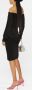 ROTATE BIRGER CHRISTENSEN Midi off-shoulder jurk Zwart - Thumbnail 3
